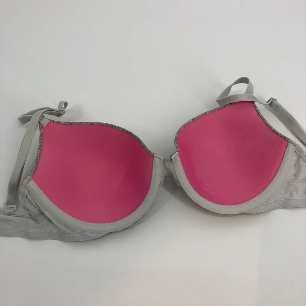 PINK by VS Wear Everywhere T-Shirt Lightly Lined Bra Gray Size‎ 32D